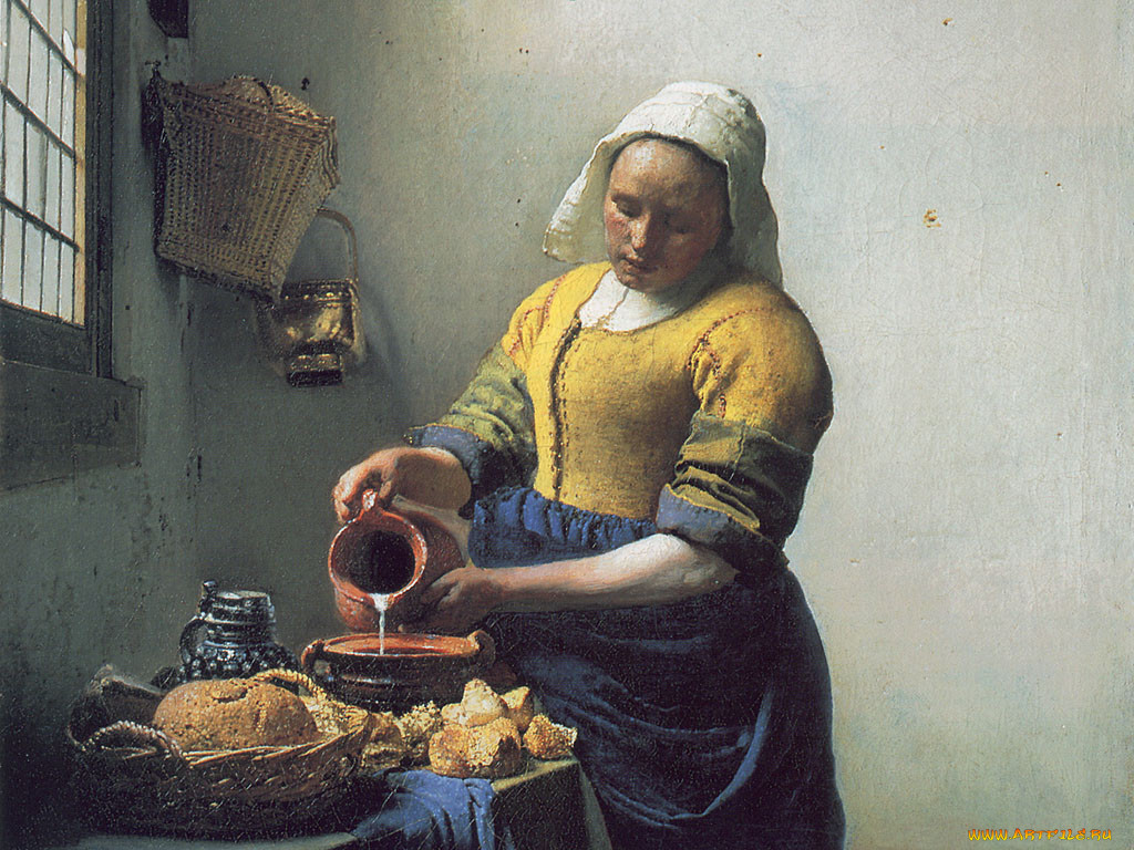 the, milkmaid, , jan, vermeer